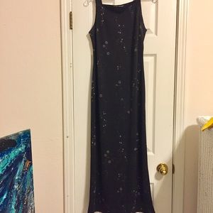 Beautiful flower accent maxi dress